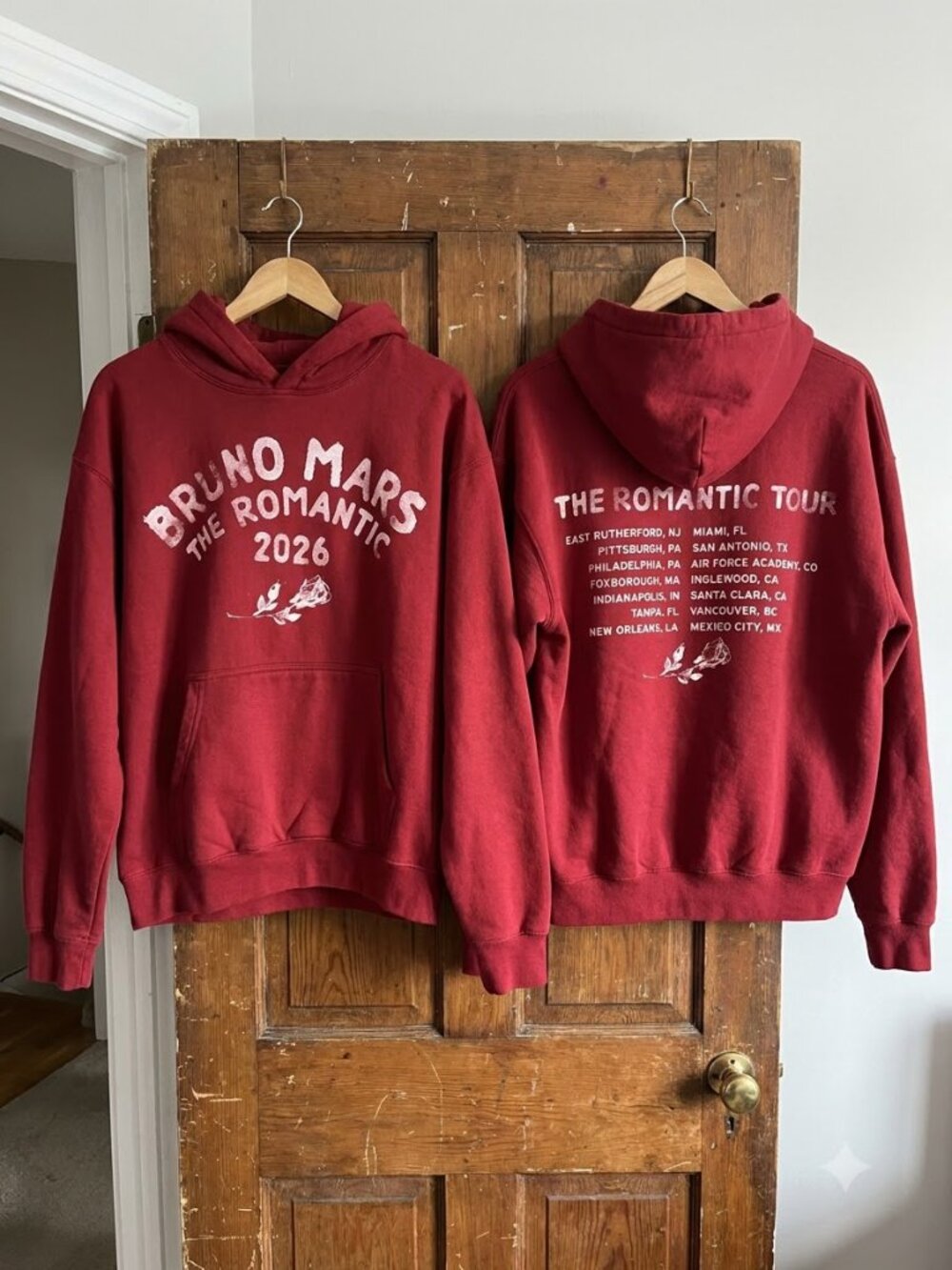 Bruno Mars "The Romantic Tour 2026 Concert" Hoodie Reprint